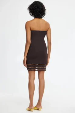 Acler - CARBROOK MINI DRESS (DARK COFFEE)