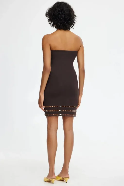 Acler - CARBROOK MINI DRESS (DARK COFFEE)