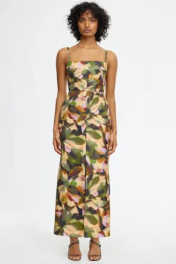 Acler - ELMSTEAD MIDI DRESS (EMERALD BOUQUET)