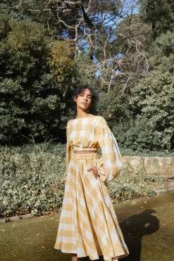 Acler - Sutherland Skirt (Canary Check)