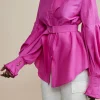 Acler - Wheatland Shirt (Flamingo) FINAL SALE