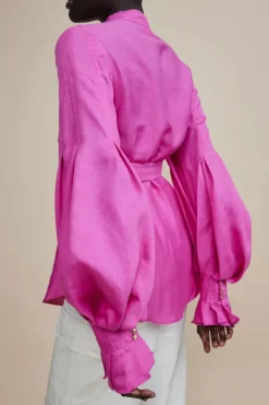 Acler - Wheatland Shirt (Flamingo) FINAL SALE