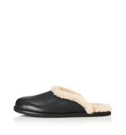 Women Alias Mae - FERRIS SLIDE (BLACK SHEARLING)