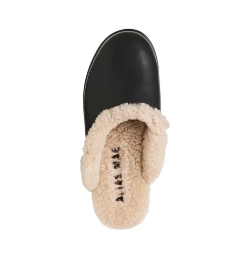 Women Alias Mae - FERRIS SLIDE (BLACK SHEARLING)