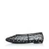 Women Alias Mae - PIPER MESH BALLET FLAT (BLACK - SILVER DIAMANTE)