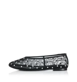 Women Alias Mae - PIPER MESH BALLET FLAT (BLACK - SILVER DIAMANTE)