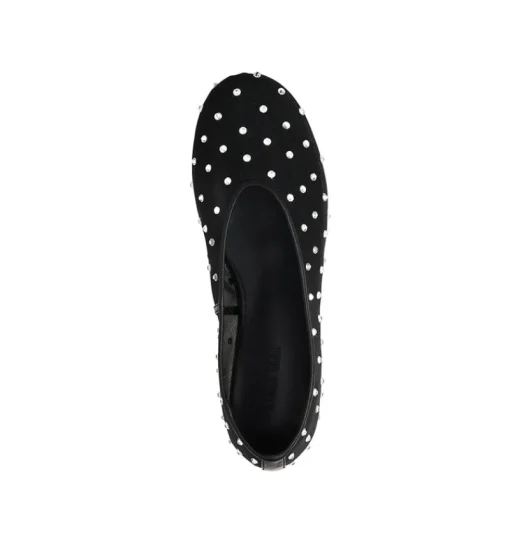 Women Alias Mae - PIPER MESH BALLET FLAT (BLACK - SILVER DIAMANTE)