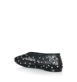 Women Alias Mae - PIPER MESH BALLET FLAT (BLACK - SILVER DIAMANTE)
