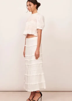 APARTMENT CLOTHING - LISETTE SMOCKED TOP (WHITE)