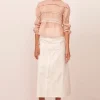APARTMENT CLOTHING - THEA DENIM SKIRT (IVORY)