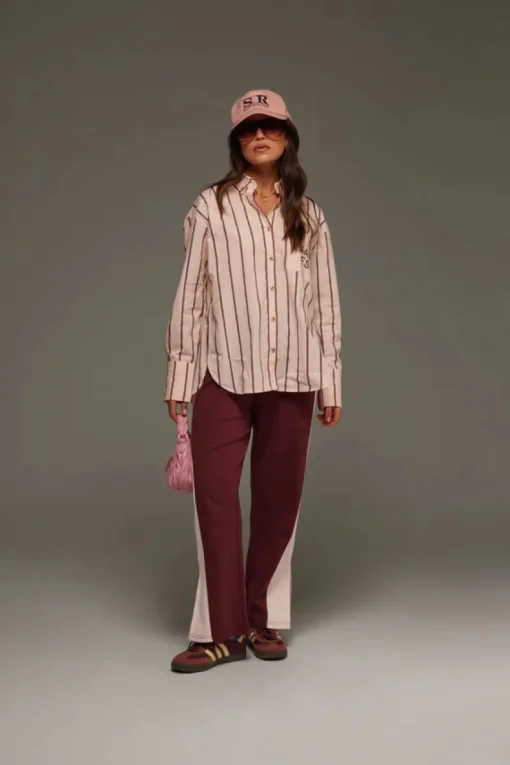 Araminta James - ALPINE COTTON STRIPE SHIRT (LIGHT BLUSH) PRE-ORDER