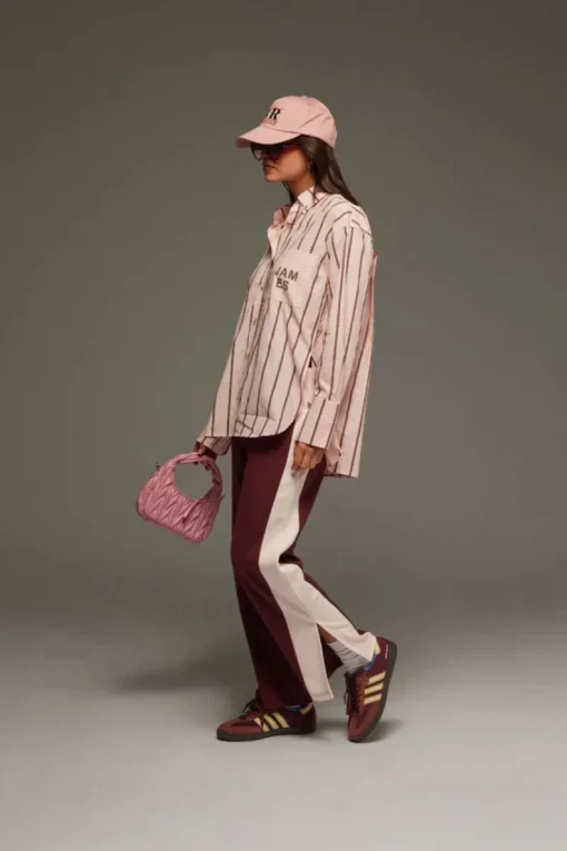 Araminta James - ALPINE COTTON STRIPE SHIRT (LIGHT BLUSH) PRE-ORDER