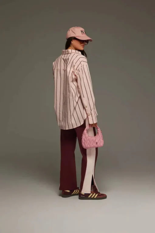 Araminta James - ALPINE COTTON STRIPE SHIRT (LIGHT BLUSH) PRE-ORDER