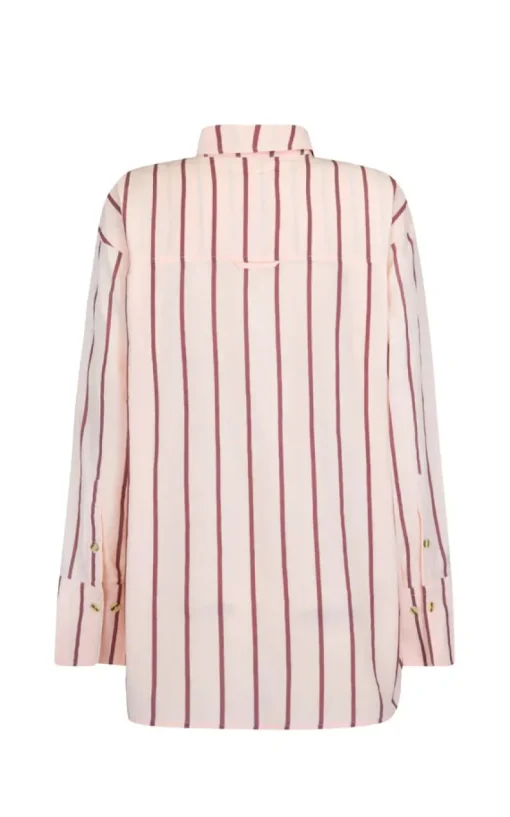 Araminta James - ALPINE COTTON STRIPE SHIRT (LIGHT BLUSH) PRE-ORDER