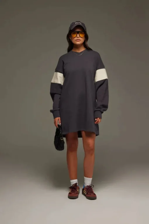 Araminta James - 94 V-NECK SWEATER DRESS NOIR