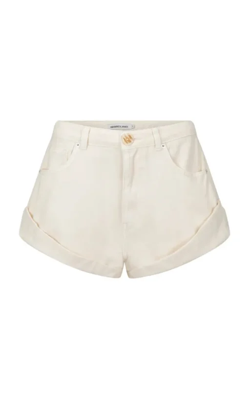 Araminta James - GOLDIE DENIM SHORT (CREAM)