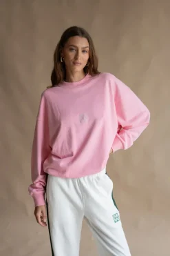 Women Araminta James - MONGRAM CLASSIC SWEATSHIRT (PINK)