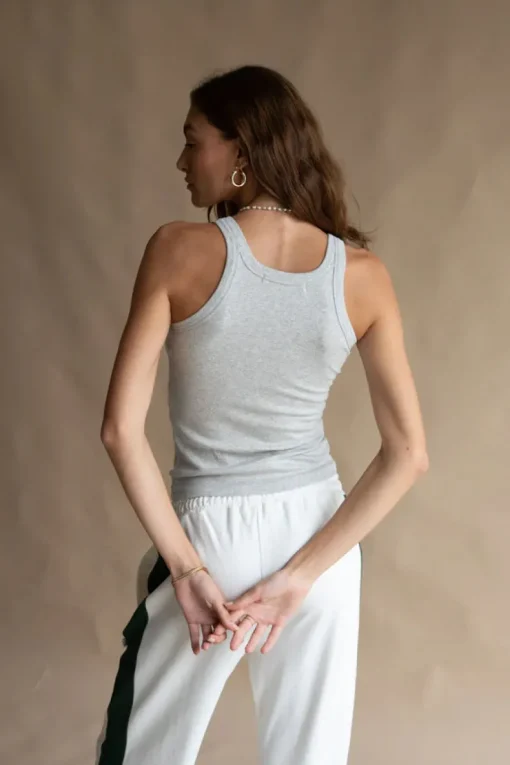 Araminta James - MONOGRAM TANK (GREY MARLE)