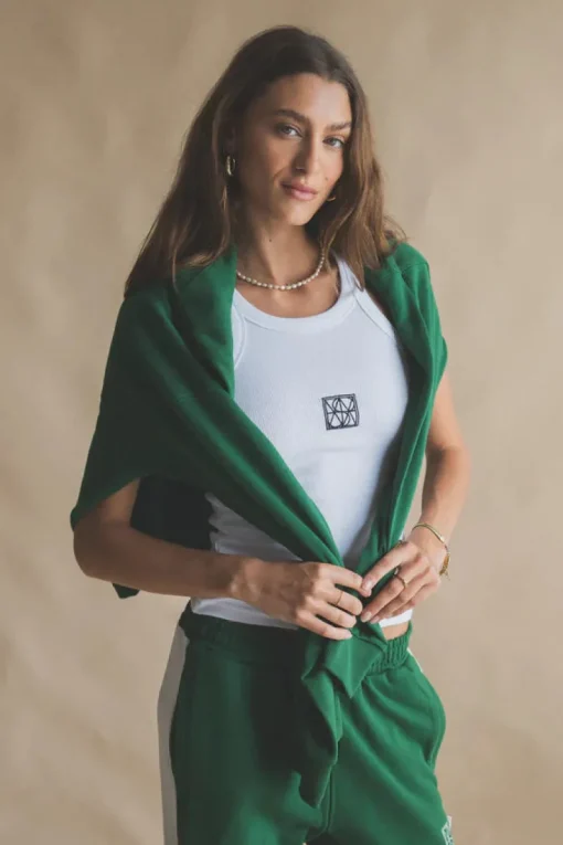 Women Araminta James - MONOGRAM TANK (SNOW)