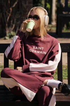 Women Araminta James - SAINT GERMAIN SWEATSHIRT (RED WINE)