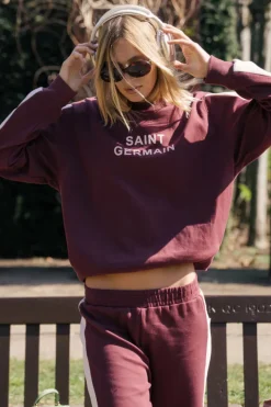 Women Araminta James - SAINT GERMAIN SWEATSHIRT (RED WINE)