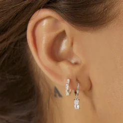 Women Arms Of Eve - HOLI SILVER HUGGIE EARRINGS