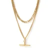 Women Arms Of Eve - Marcella Double Stack Gold Necklace