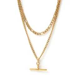 Women Arms Of Eve - Marcella Double Stack Gold Necklace