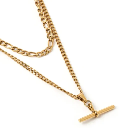 Women Arms Of Eve - Marcella Double Stack Gold Necklace