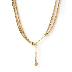 Women Arms Of Eve - Marcella Double Stack Gold Necklace