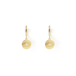 Women Arms Of Eve - PROTECTIVE EYE GOLD HOOP HUGGIES