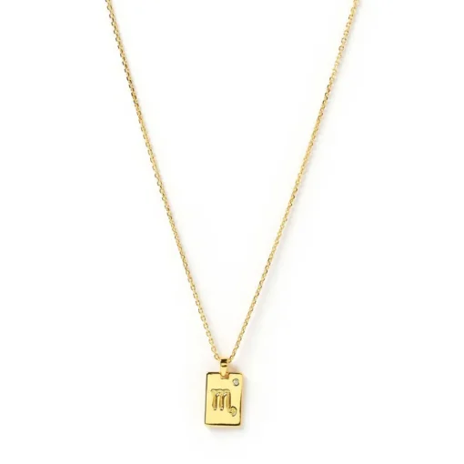 Women Arms Of Eve - Zodiac Gold Tag Necklace
