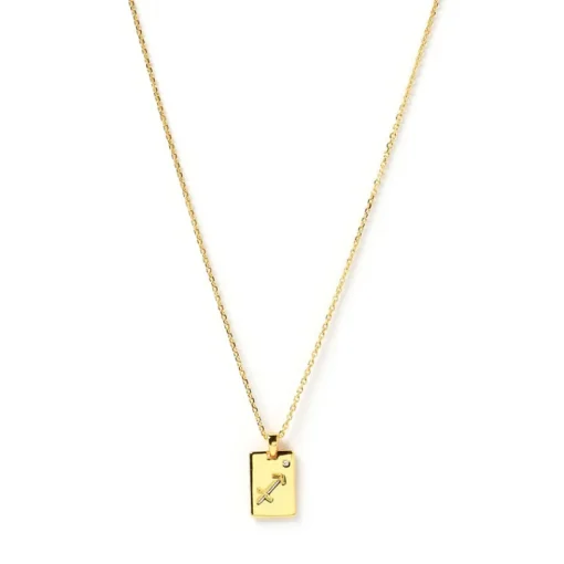 Women Arms Of Eve - Zodiac Gold Tag Necklace