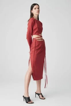 Women Atoir X Lara Worthington - 001 Skirt (Brick Red)