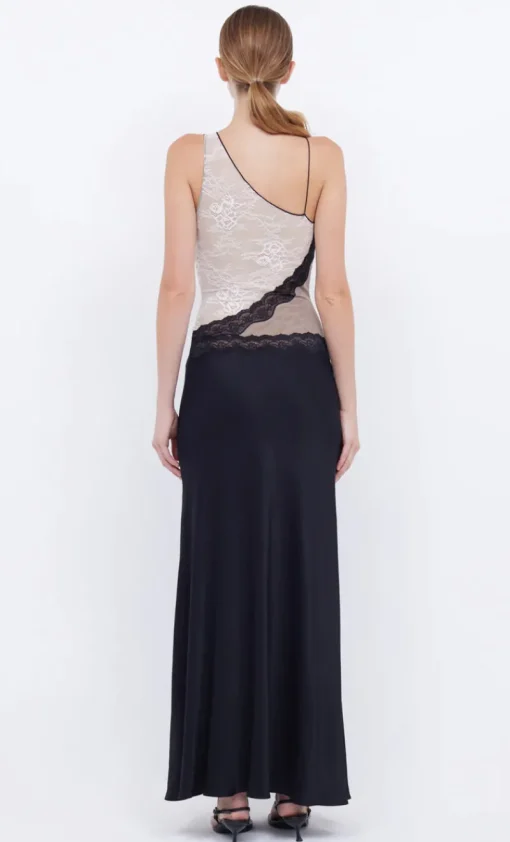 Bec and Bridge BEC + BRDIGE ABRIELLE LACE MAXI DRESS (BLACK/TAUPE/IVORY)