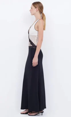 Bec and Bridge BEC + BRDIGE ABRIELLE LACE MAXI DRESS (BLACK/TAUPE/IVORY)
