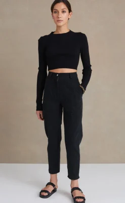 Bec and Bridge BEC & BRIDE - Marta Long Sleeve Knit Top (Black)