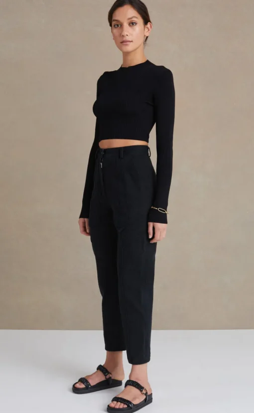Bec and Bridge BEC & BRIDE - Marta Long Sleeve Knit Top (Black)