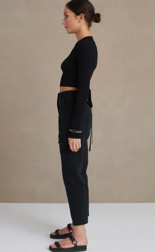 Bec and Bridge BEC & BRIDE - Marta Long Sleeve Knit Top (Black)