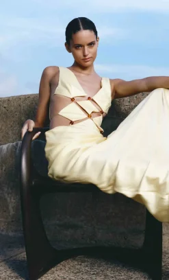 Bec and Bridge BEC + BRIDGE - AGATHE DIAMOND DRESS (BUTTER YELLOW)