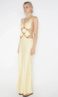 Bec and Bridge BEC + BRIDGE - AGATHE DIAMOND DRESS (BUTTER YELLOW)