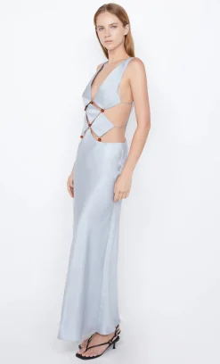 Bec and Bridge BEC + BRIDGE - AGATHE DIAMOND DRESS (DOVE BLUE) FINAL SALE