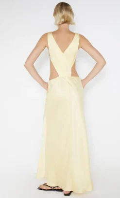 Bec and Bridge BEC + BRIDGE - AGATHE DIAMOND DRESS (BUTTER YELLOW)