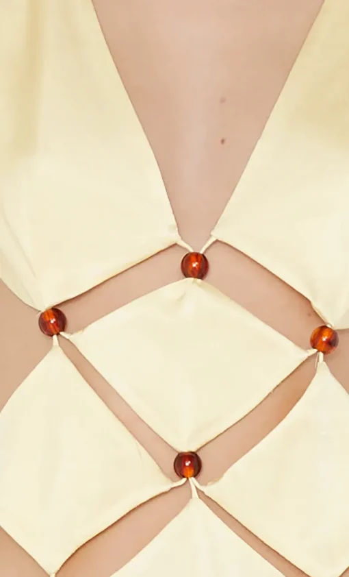 Bec and Bridge BEC + BRIDGE - AGATHE DIAMOND DRESS (BUTTER YELLOW)
