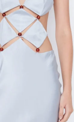 Bec and Bridge BEC + BRIDGE - AGATHE DIAMOND DRESS (DOVE BLUE) FINAL SALE