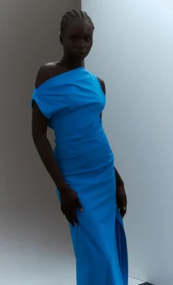 Bec and Bridge BEC + BRIDGE - ANGELINA ASYM MAXI DRESS (MID BLUE)