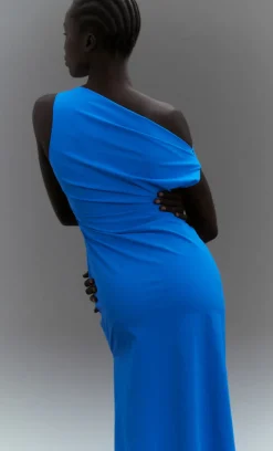 Bec and Bridge BEC + BRIDGE - ANGELINA ASYM MAXI DRESS (MID BLUE)