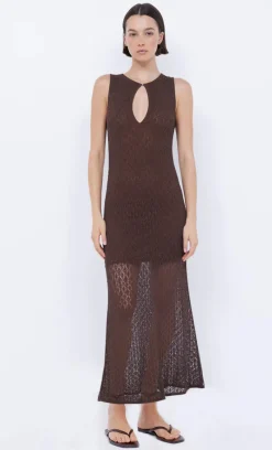 Bec and Bridge BEC + BRIDGE - AURORA KEYHOLE DRESS (CHOC)
