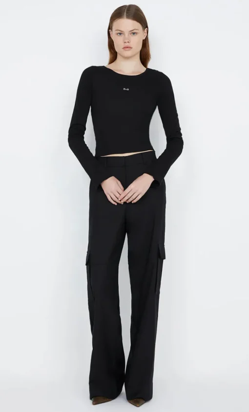 Bec and Bridge BEC + BRIDGE - B+B LONG SLEEVE TOP (BLACK)
