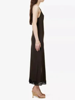 Bec and Bridge BEC + BRIDGE - DEJA VOUS SLIP DRESS (CHOCOLATE / BLACK) FINAL SALE